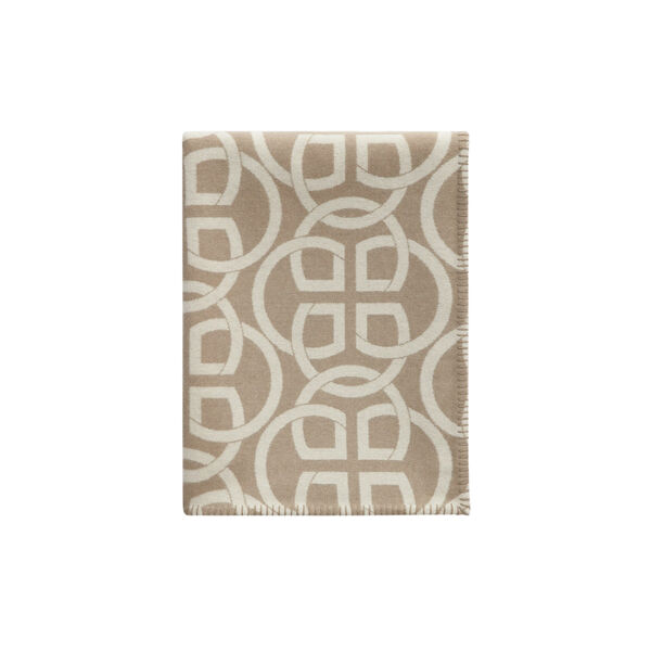 Monogram ullpledd, taupe beige, Gant