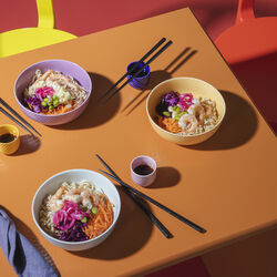 Rhombe Color skål, lilla, Lyngby Porcelæn