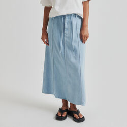 Irvin Denim Skirt, light blue denim, Second Female