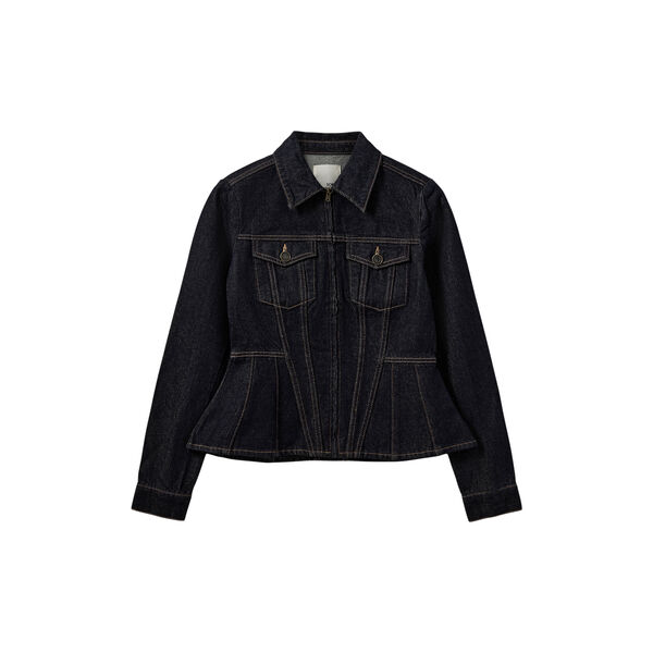 SAVAKISW SLIM FIT RAW DENIM JACKET, 5090 dark denim blue, Sofie Schnoor