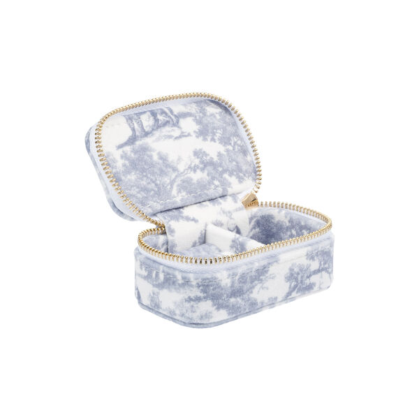 Velvet Jewellery Box Micro, country blue savannah pattern, DARK department