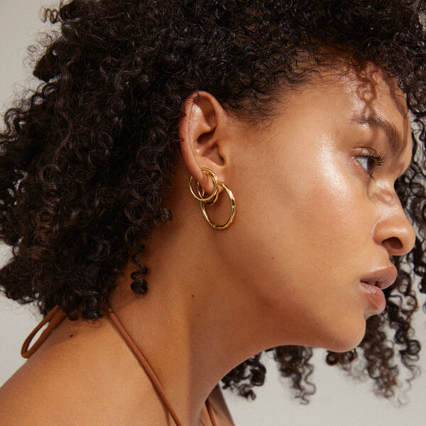EVE Hoop &oslash;reringer 2-i-1 sett, gold, Pilgrim