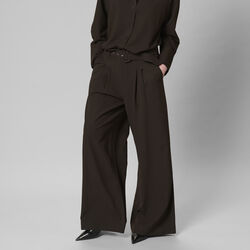 VittaMW High Wide Pant, espresso w. stripe, My Essential Wardrobe