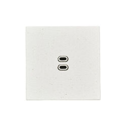 KLOSS USB C+C Kvadrat, hvit betong, Kjaer + Loege