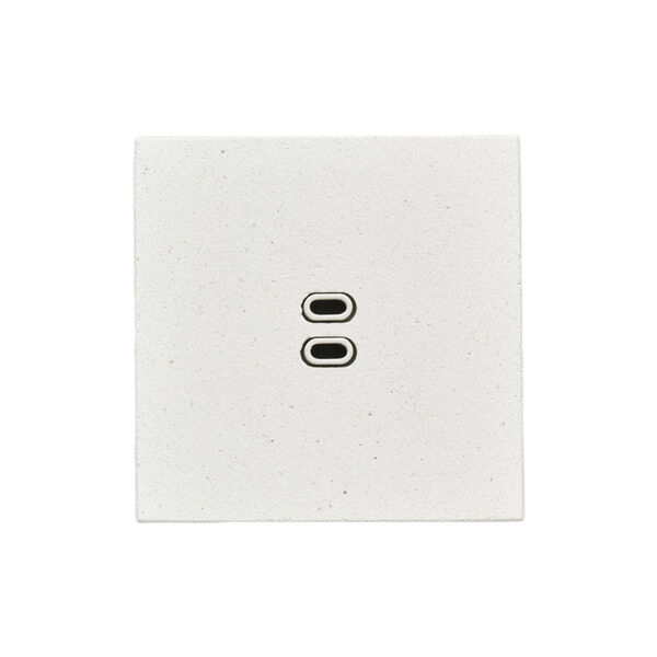 KLOSS USB C+C Kvadrat, hvit betong, Kjaer + Loege