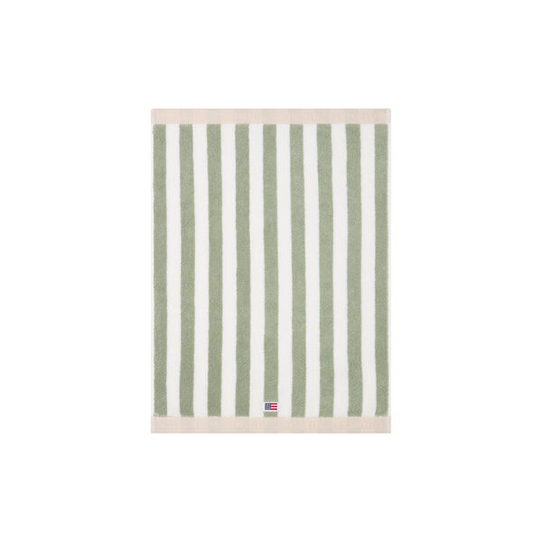 Block Striped h&aring;ndkle, vintage green/white/moonbeam, Lexington