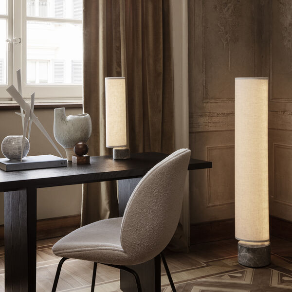 Unbound bordlampe, canvas/gr&aring;, GUBI