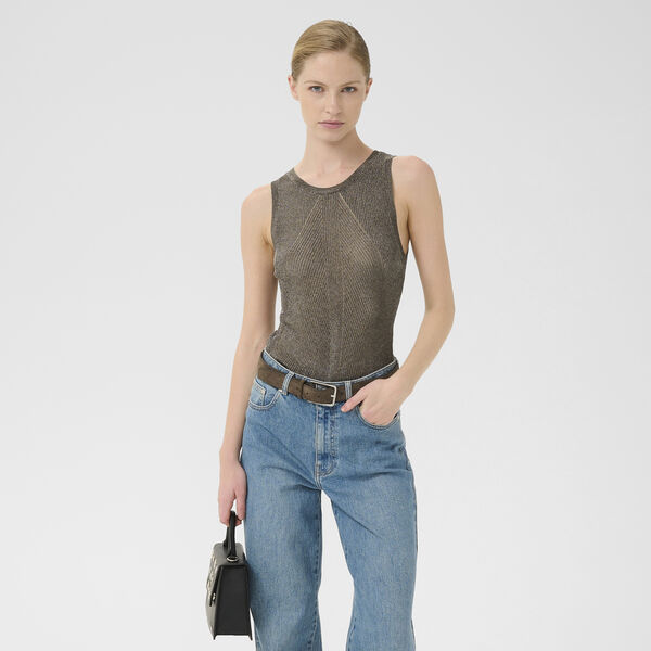 GZsilvi tank top, warm grey metallic, Gestuz