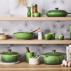 Signature st&oslash;pejern rund gryte &Oslash; 20 cm, bamboo green, Le Creuset