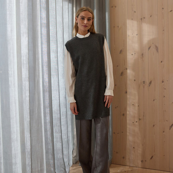 500 Kanro knit dress, storm grey, Heartmade