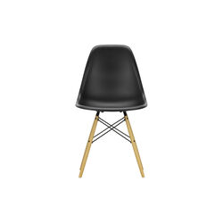 Eames DSW stol, deep black/golden maple, Vitra 