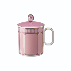 Signum Krus med håndtak og lokk, rose, Rosenthal x Swarovski