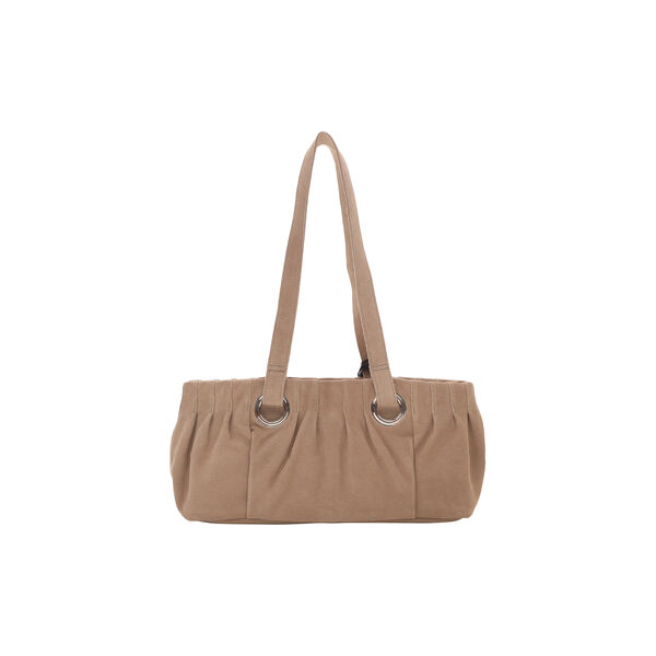 Mina Suede skulderveske, sand, N&uacute;noo