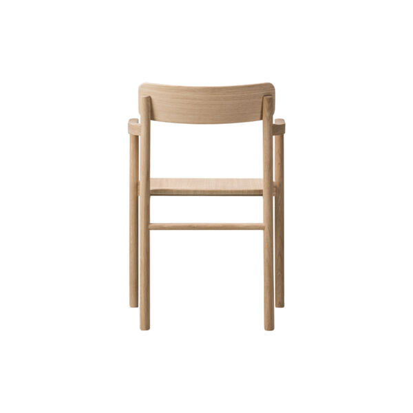 3445 Post armstol spisebordsstol, lakkert eik, Fredericia Furniture
