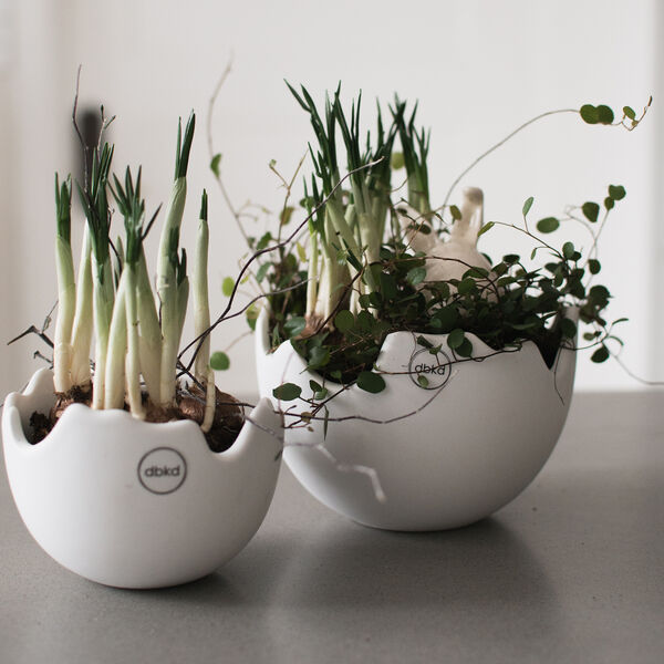 HAPPY EASTER sk&aring;l large, white, DBKD