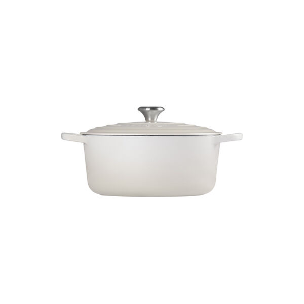 Signature st&oslash;pejern rund gryte &Oslash; 28 cm, meringue, Le Creuset