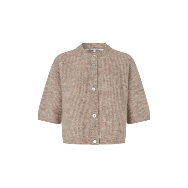 Andrea Knit Rib Cardigan, lighti beige melange, Second Female