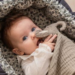 Finley the Elephant Comfort Blanket, gray, Sebra