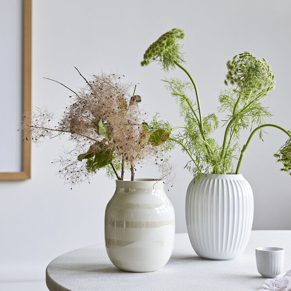 Hammersh&oslash;i vase, hvit, K&auml;hler