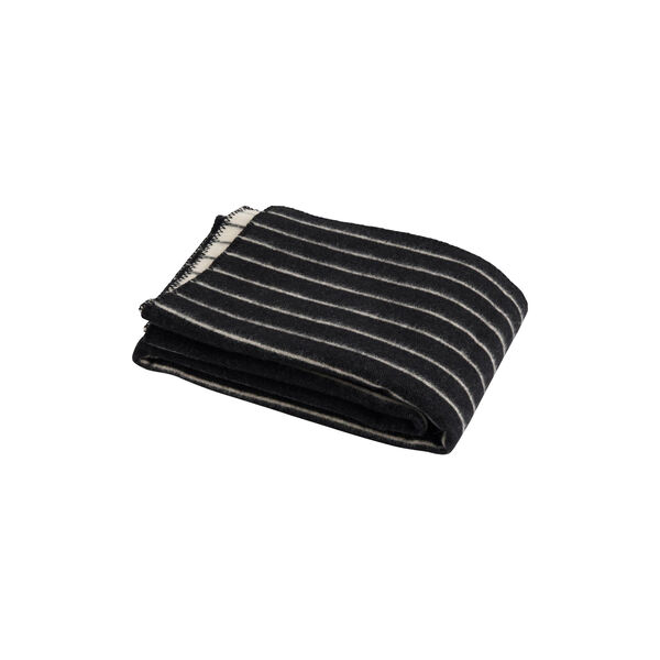 Outdoor Market Throw, black with beige stripe, HAY