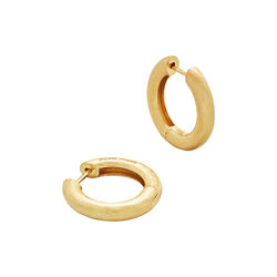 Bold Satin Hoops Large, gull, Philippa Studios