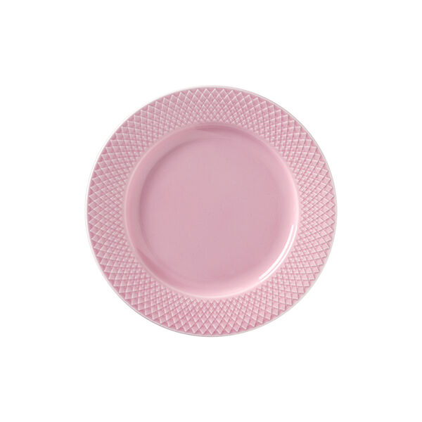 Rhombe Color lunsjtallerken Ø 21 cm, rosa Rhombe Color lunsjtallerken Ø 21 cm, rosa, Lyngby Porcelæn