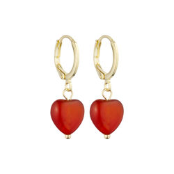 Alma Red Jade Heart &oslash;reringer, So&iuml;