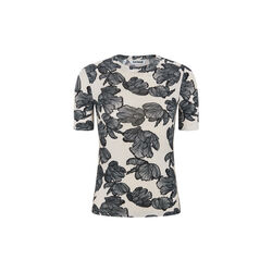 SRRoman SS Top Printed, flower frill arctic wolf, Soft Rebels