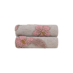 MAGNOLIA Easy boiled wool pledd 150x190cm, rosa, Frati Home