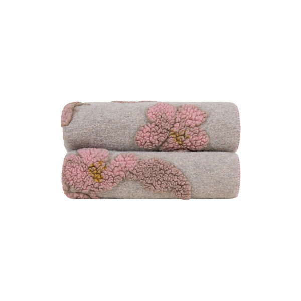 MAGNOLIA Easy boiled wool pledd 150x190cm, rosa, Frati Home