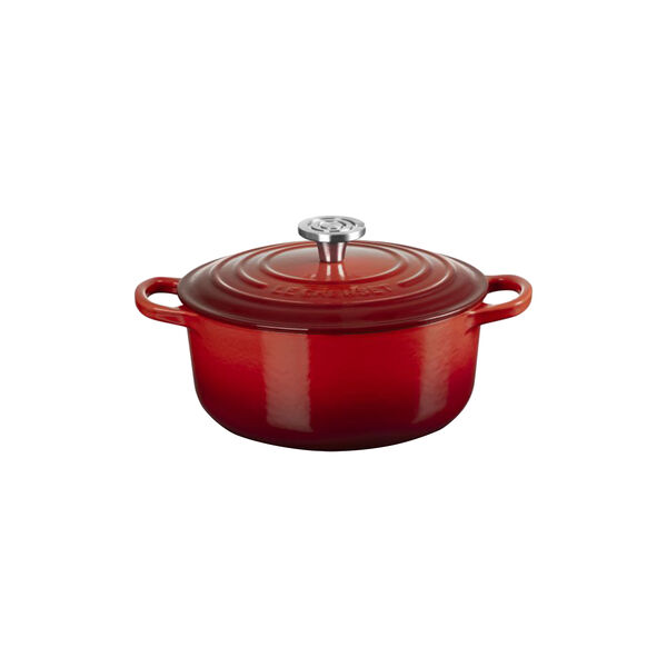 Signature st&oslash;pejern rund gryte | 20 cm | Cerise, Le Creuset