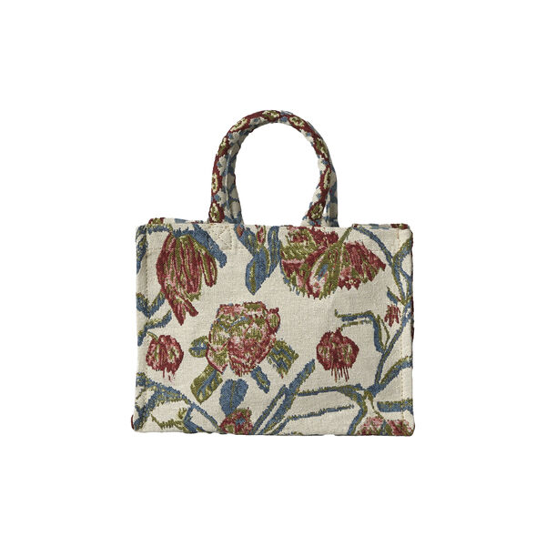 Anniken spring flower tote small, ruby/blue, Kitty Sablu