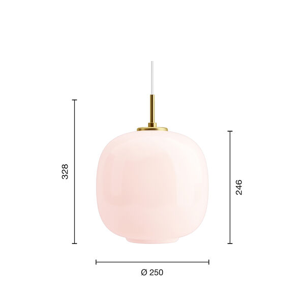 VL45 Radiohus Pale Rose Taklampe, Louis Poulsen