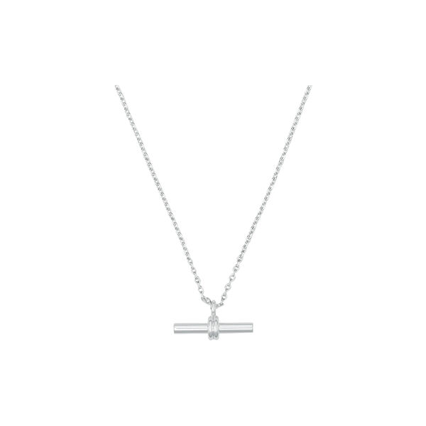 LUXE Linear T-Bar Halskjede, 925 sterling silver, Orelia