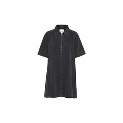 MaloMW 143 Kort kjole med glidel&aring;s, m&oslash;rkegr&aring; vask, My Essential Wardrobe