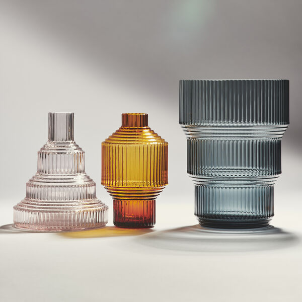 Pavillion Vase, dark amber, Kosta Boda