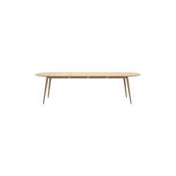 PLAYdinner Lamé Dining Table with Extension incl. 2 Extension Leaves, white oiled oak, Bruunmunch Furniture