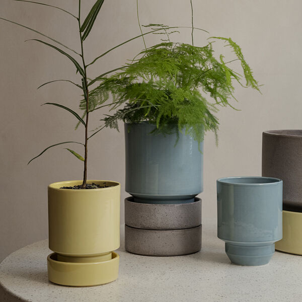 Hoff GLAZED potte, pale yellow, Bergs Potter