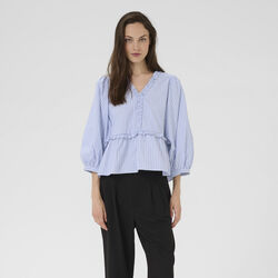 KBDanielle Blouse, subdued blue stripe, Karen by Simonsen