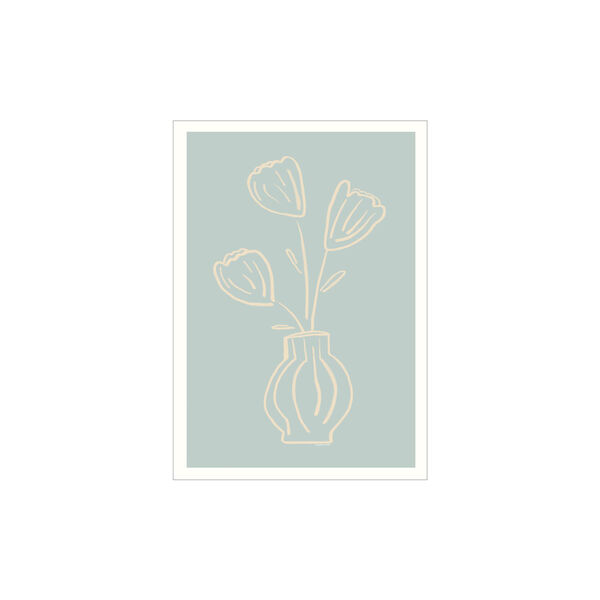 Forenklede blomster, Poster & Frame