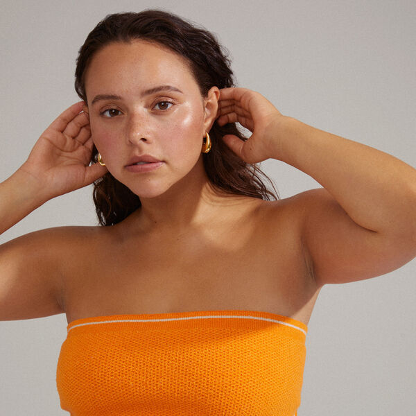 AUTUMN Chunky Retro Hoop &oslash;reringer, gullbelagt, Pilgrim