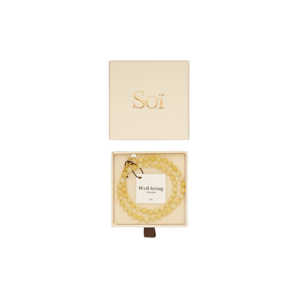 Hailey Yellow Jade halskjede, So&iuml;