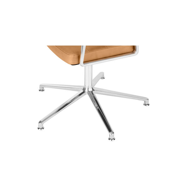 VIPP453 Swivel+ Chair with Gliders, camel/polished aluminium VIPP453 Swivel+ Chair with Gliders, camel/polished aluminium, Vipp
