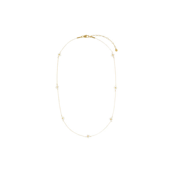 Dainty Pearl Flower Collar Necklace, Orelia