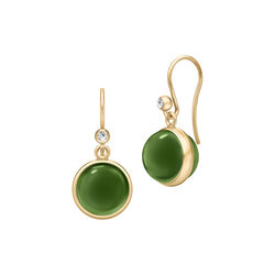 Prime øreringer, gold/moss green, Julie Sandlau