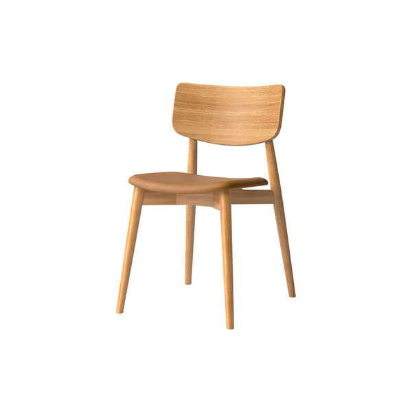 Chiara Dining Chair, Davos 2758 Brandy/naturolieret eg, Bruunmunch Furniture