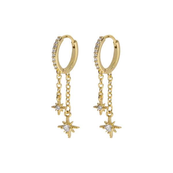 Winny - Crystal Stars on Chain Hoop &oslash;reringer, gull, timi of Sweden