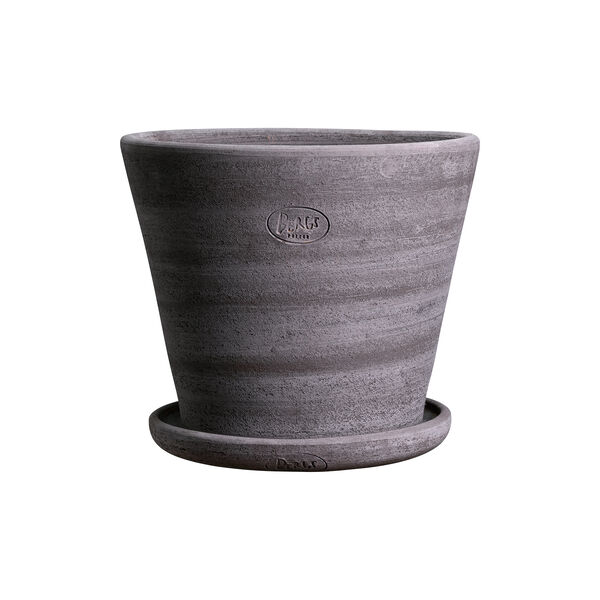 Julie RAW potte med underfat, grey Julie RAW potte med underfat, grey, Bergs Potter