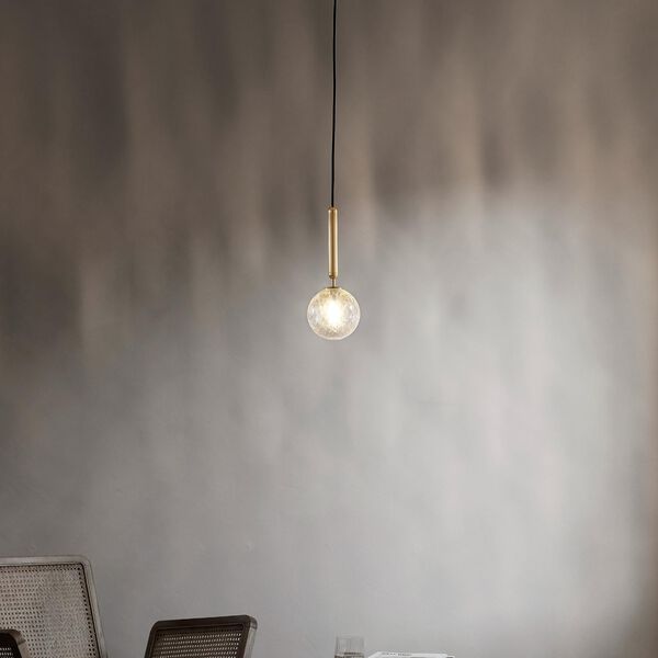 Miira 1 Pendant, brass/optic clear, Nuura