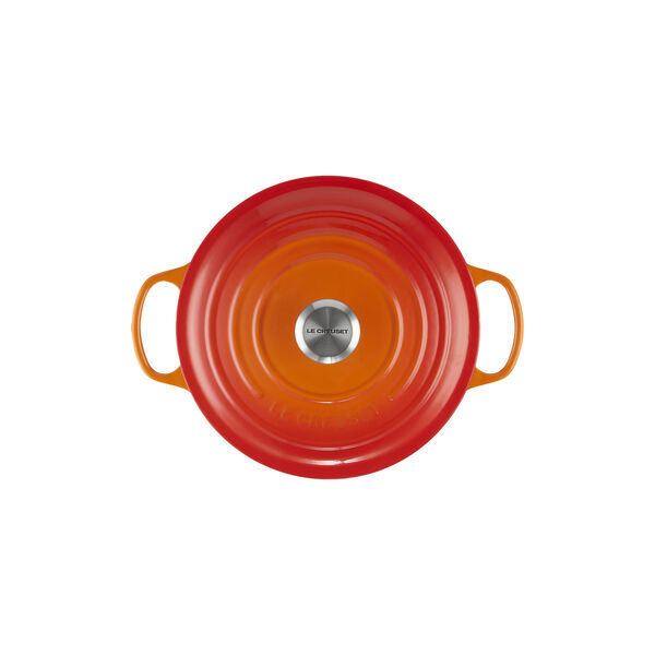 Signature st&oslash;pejern rund gryte &Oslash; 26 cm, volcanic, Le Creuset